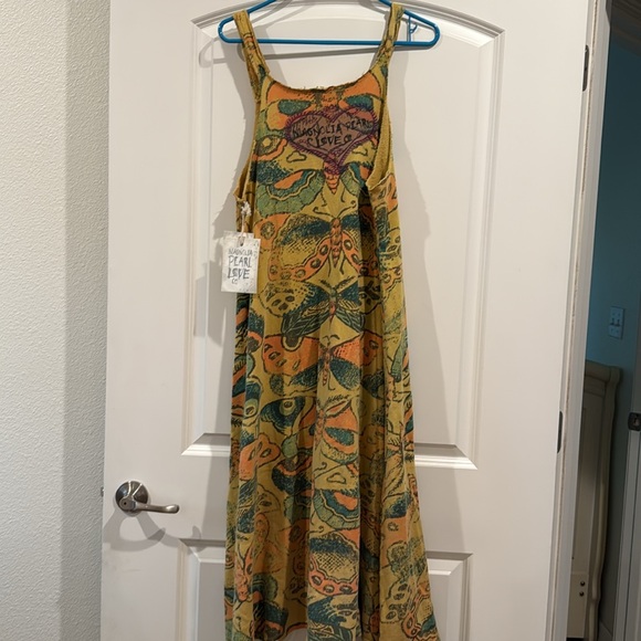 Magnolia Pearl Lepidoptera Cotton Fleece Lana Tank Dress O/S NWT - Picture 3 of 3